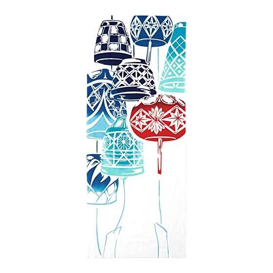 Miyamoto Sangyo Kenema Tenugui Summer Festival Motif Kiriko Style Wind Chime Cotton Japan