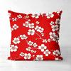 Set of  Vintage Red Floral Throw Pillow Covers Pattern Cushion Cover Suitable for Sofa Bedroom Car Pillow Cover