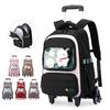 Mochila Escolar de Rodinhas com Seis Rodas Mochila Escolar com Carrinho Mochila Estudantil ZRY5209