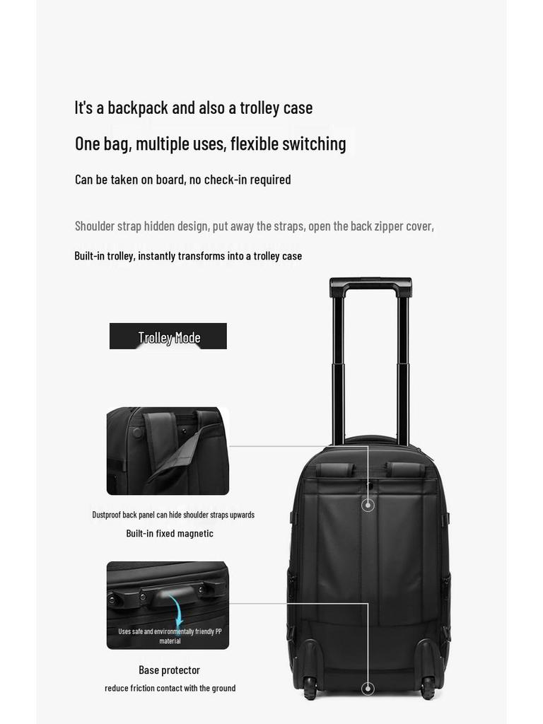 Popular Large Capacity Rolling Duffel Bag: Anti-Theft, Waterproof, Vacuum Compression Travel Suitcase Backpack