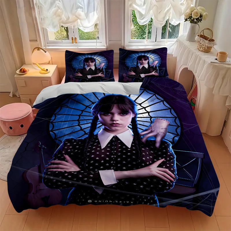 Gothic Spider Web Mystery Print 3Pcs Bedding Setduvet Cover With 2 Bedropillowcase Home Birthday Gift