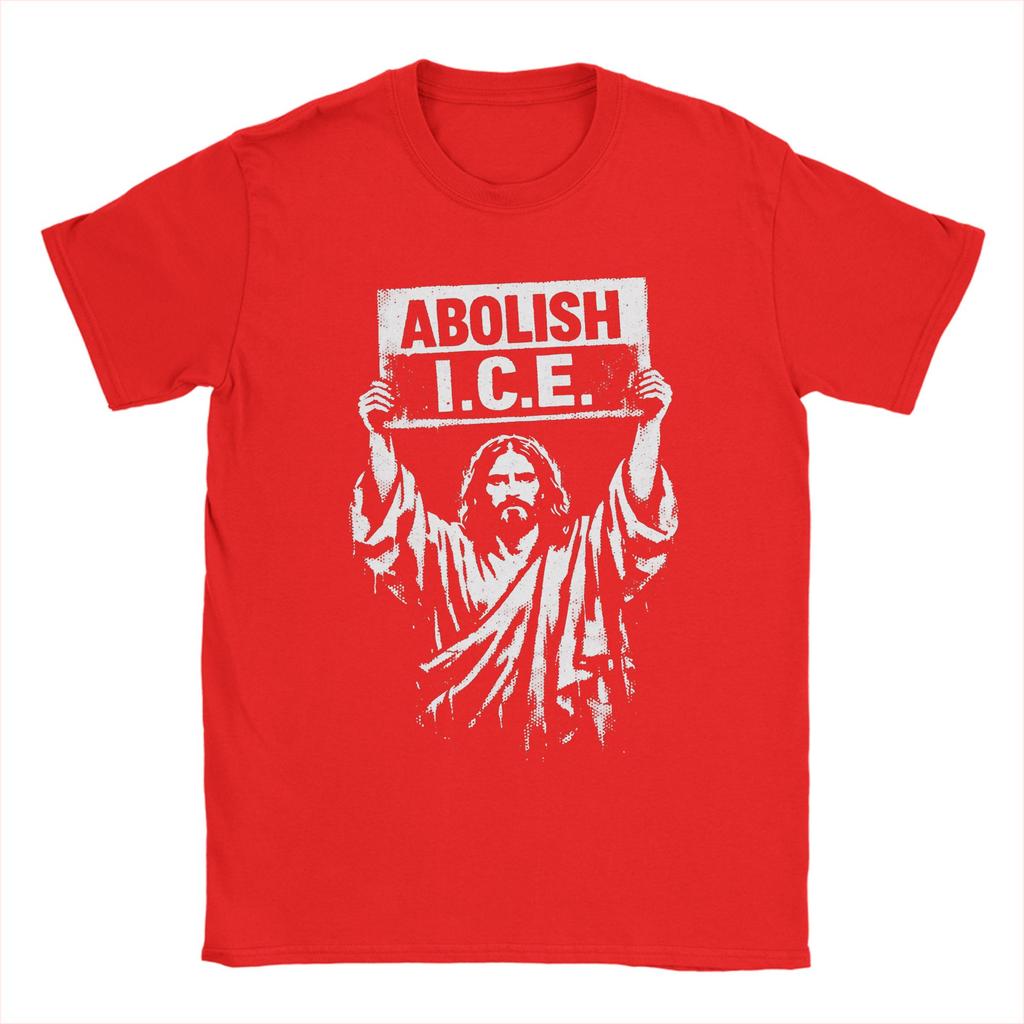 Abolish Ice Cotton TShirt For Unisex Summer Street Style T Shirts O Neck Fashion Tee Shirt Plus Size Custom Logo Tops
