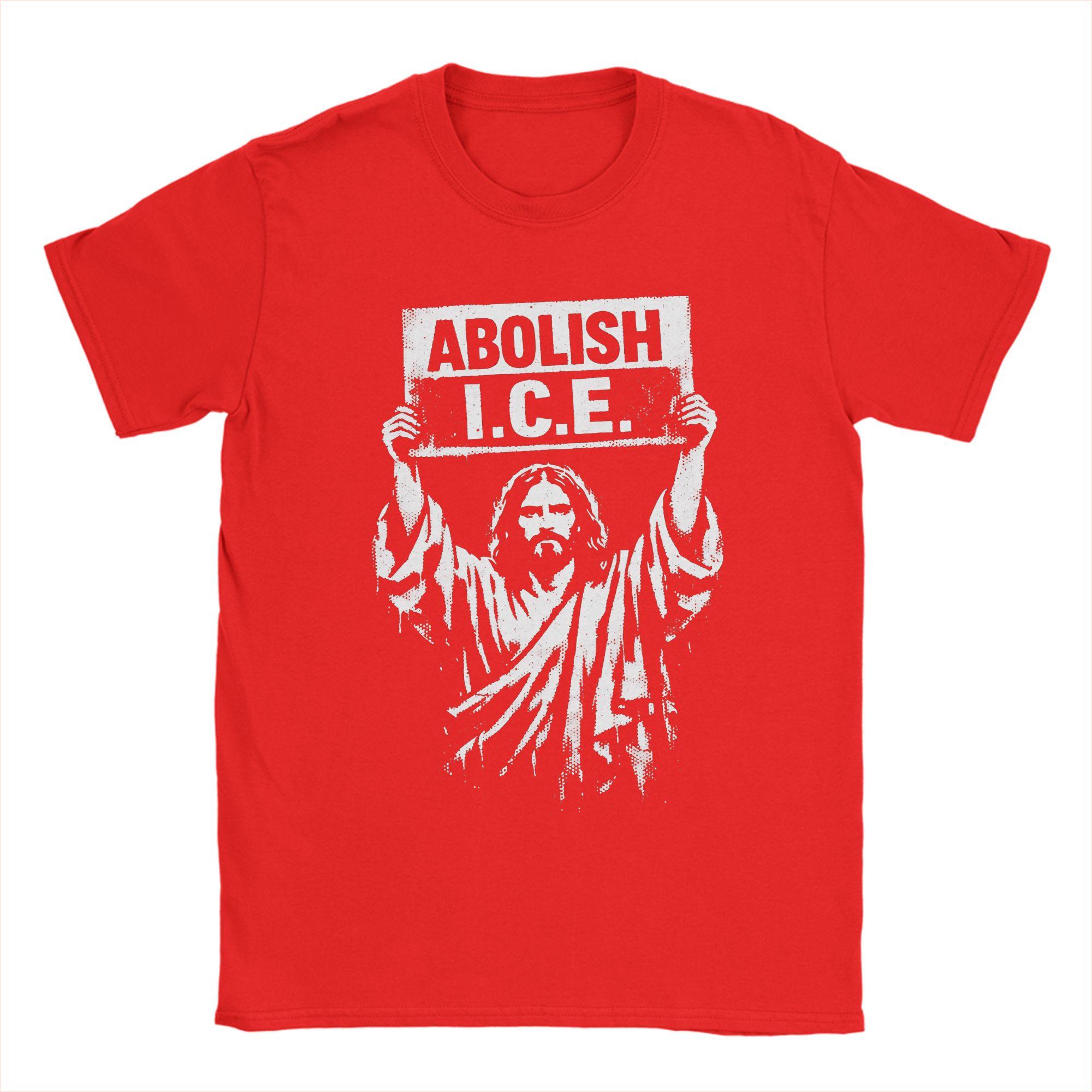 

Abolish Ice Cotton TShirt For Unisex Summer Street Style T Shirts O Neck Fashion Tee Shirt Plus Size Custom Logo Tops M