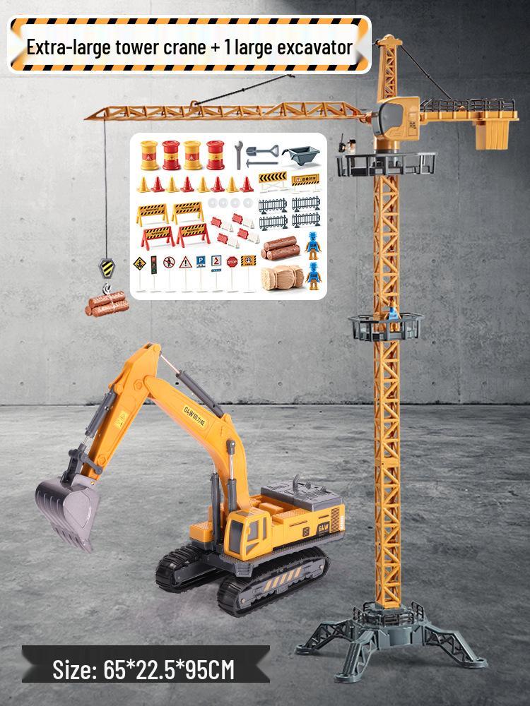 Extra Large Alloy Toy Construction Crane for Kids, Age 6+