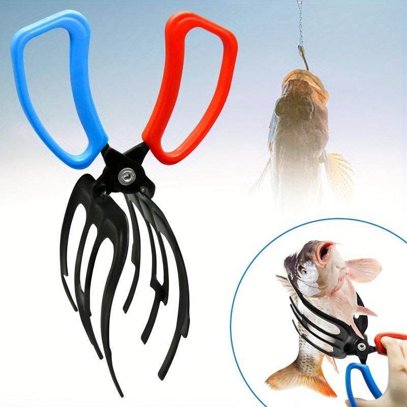 1pc Fish Gripper Fish Grabber Tool Metal FishGrippers for Fishing 3 Claw Fish Grips Anti-SlipFishing Pliers Gripper Control Clamp Claw FishPliers
