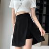 Gonna corta da donna Divisa in tinta unita da ufficio Minigonne a vita alta da donna Gonna coreana oversize a trapezio estiva