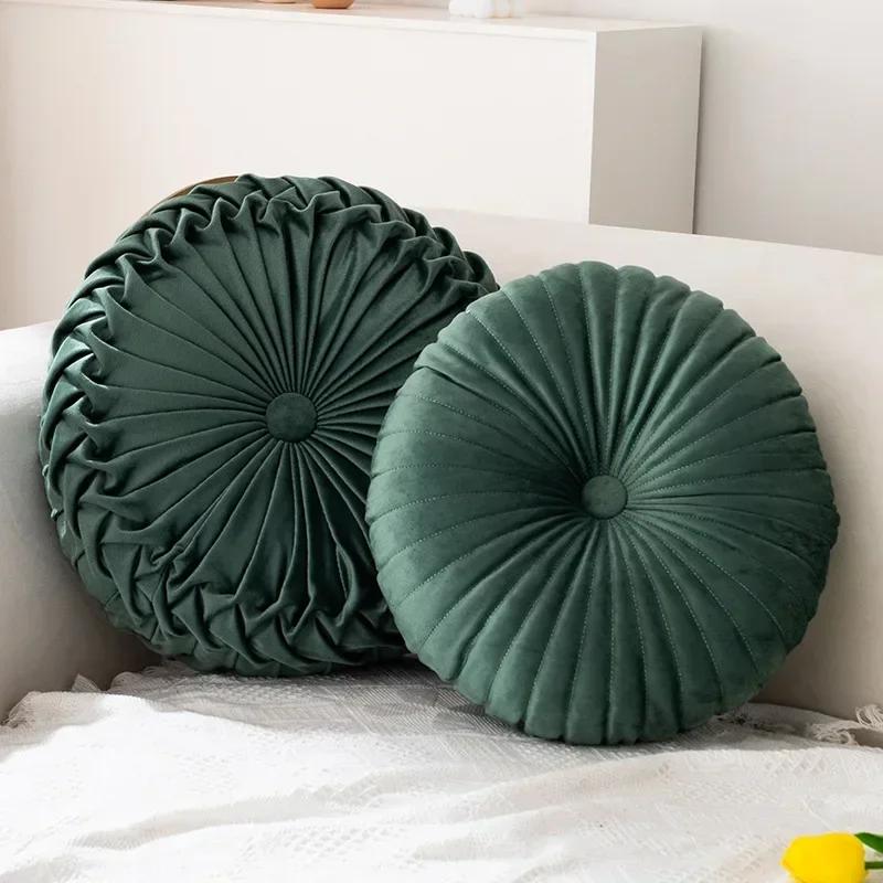 Nordic Ins Pumpkin Pillow Round Pillow Pink Seat Cushion Waist Pillow Living Room Sofa Homestay Decoration Wheels PuTuan