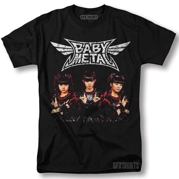 BabyMetal Tričko Rockový Koncert Merch Tour Vintage Grafický Design Tričko Unisex Tričko