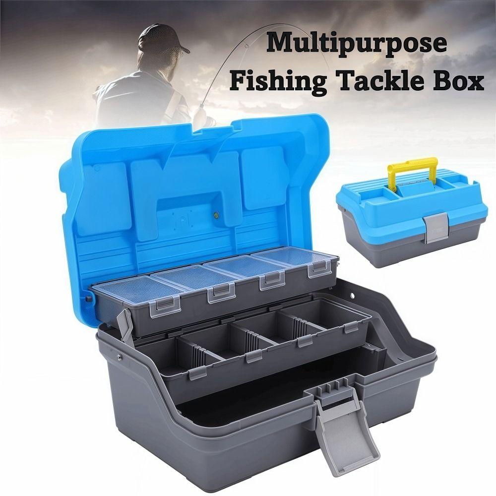 3 Layers Fishing Accessories Box Portable Hardware Storage Box  For Fishing Gear Storage