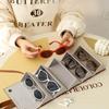 Retro Foldable Glasses Organizer - PU Leather 4/6 Slot Eyewear Case, Portable Sunglasses Holder for Purse/Backpack Storage