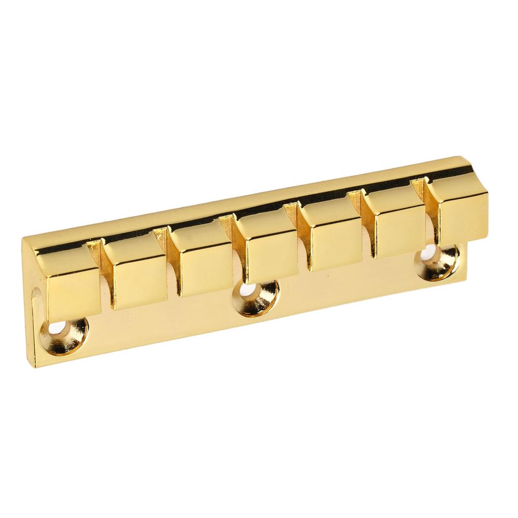 Golden 6 Strings Guitar Fixed Bridge Simple Installation Robust Metal Electric Guitar Bridge Replacement