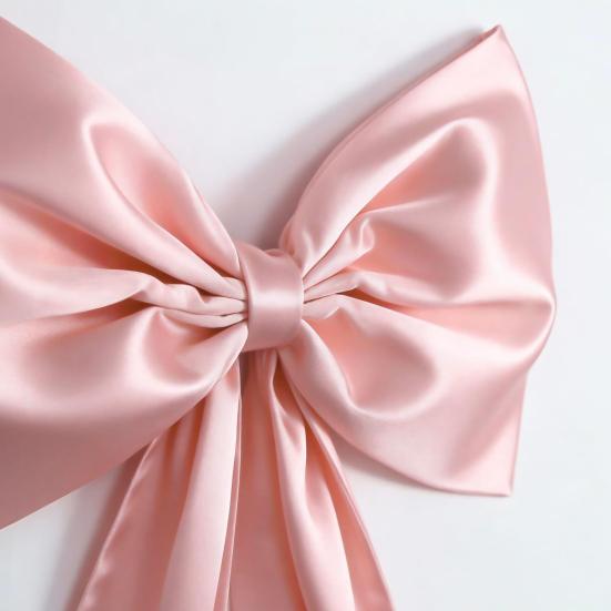 41Pcs Large Pink Ribbon Bow Decoration Fabric Party Ornament for Wedding Birthday Christmas Indoor Outdoor Hanging Decor for Walls Windows Gardens