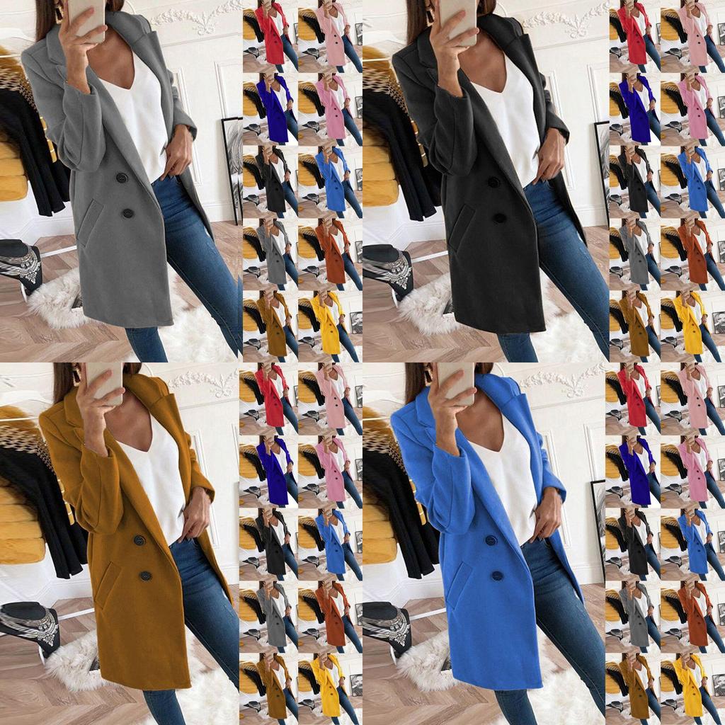 Warmer Winter Damen Plüsch Trenchcoat Damenjacke Übermantel Lässige Oberbekleidung