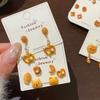 Cute Stud Earrings Fashion Caramel Bread Donut Shape Stud Earrings Set for Women Kids Sweet Creative Cartoon Earring Jewelry