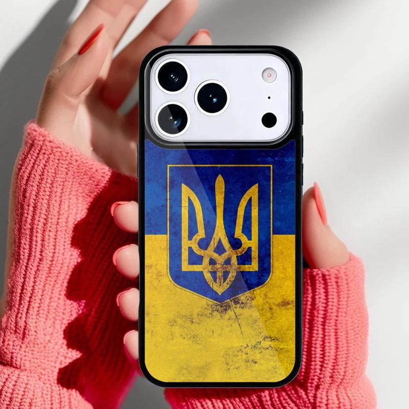 U=krainian Flag Phone Case for iPhone 17 Air 16e 15 14 13 Pro Max Back Cover for 12 11 Pro Coque