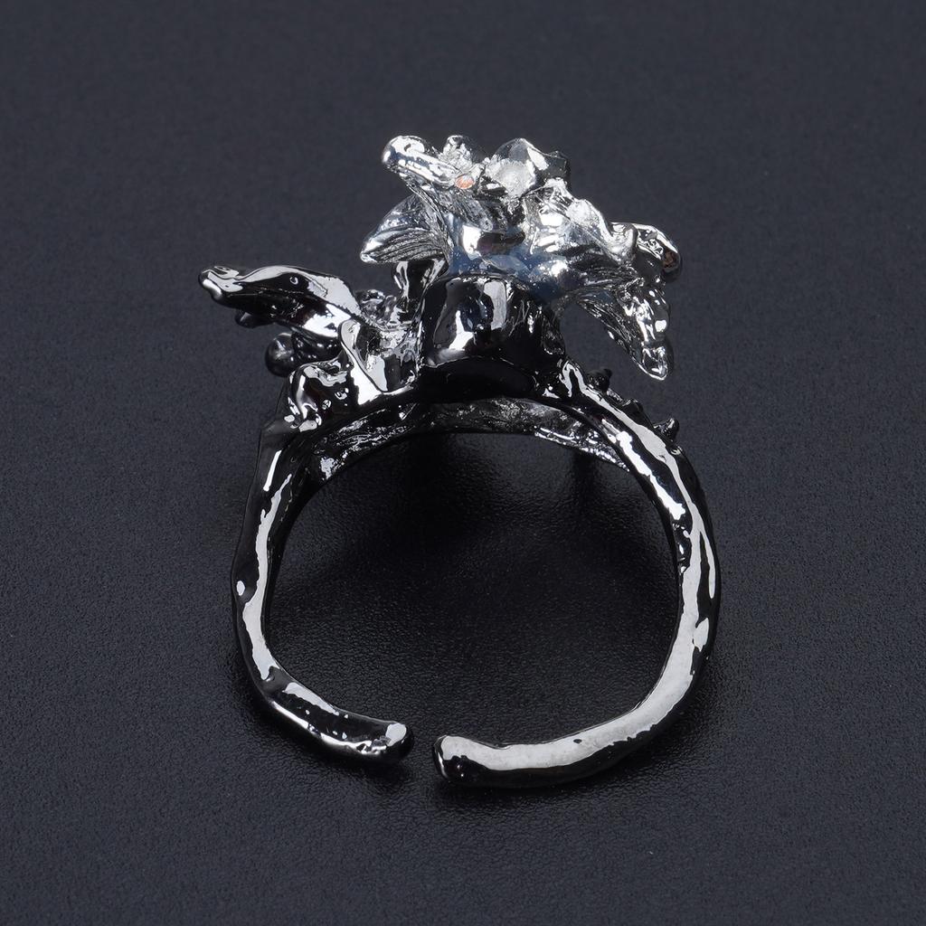 Anéis Mando Flores Ajustáveis para Mulheres e Meninas Spinner para Alívio da Ansiedade com Designs de Girassol, Margarida e Borboleta