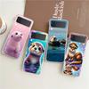 Phone Cover For Samsung Galaxy Z Flip 6 5 4 Case Transparent For Samsung Z Flip 3 Hard PC Foldable Shell Cute Cartoon Otter Bags