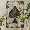 Vintage Metal Sign Ace of Spades Playing Card Decor for Bar Garage Wall Art 20x30cm