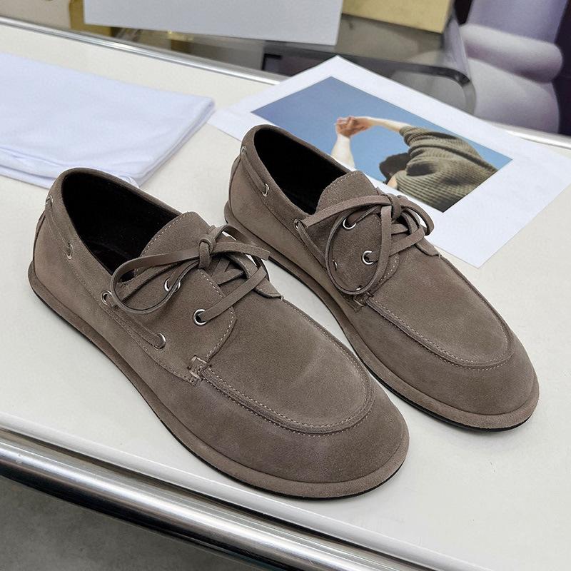 Fashion 2025 New Women's Flat Loafers Retro Round-Toe Mary Janes Women Shoes Large-Size Genuine Leather Comfortable Loafers Female