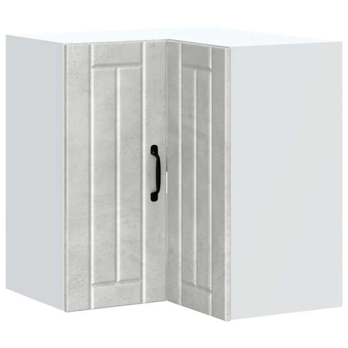 VidaXL Armoire d'angle murale de cuisine Lucca gris béton, armoire murale de cuisine, meuble d'angle mural, armoire de 853861