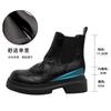 Small inner height-increasing short boots women's leather washed old Chelsea boots children's autumn and winter new thin and bare boots