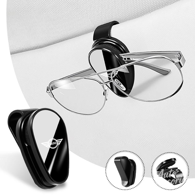 Car Sun Visor Glasses Holder Sunglasses Storage Eyeglasses Clip For BMW MINI Cooper Countryman Clubman R55 R56 R60 F55 Stickers