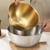17cm Stainless Steel Gold And Silver Salad Bowl with scale Rice Noodles Lamian Noodles Bowl Kitchen Tableware Food Container