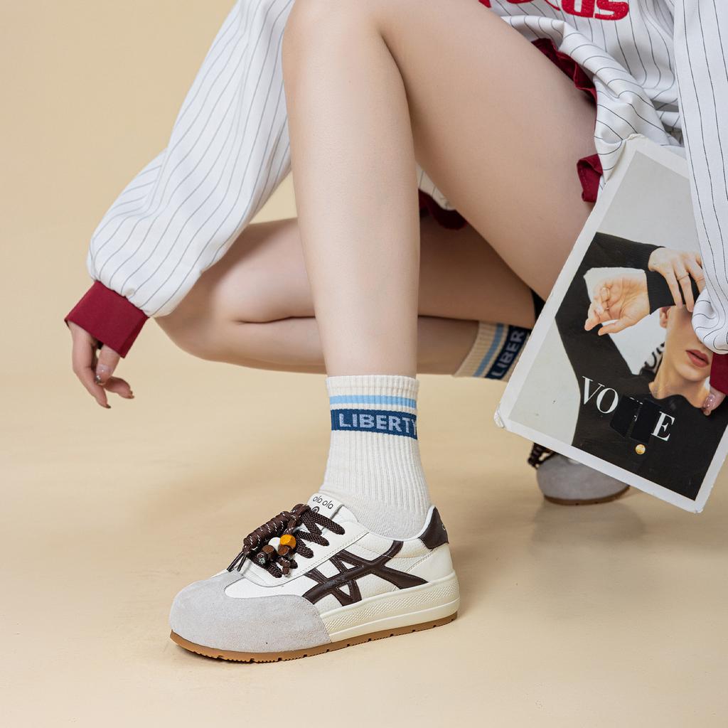 Leather platform Dexun shoes, new casual board shoes, Korean comfortable outdoor sports shoes