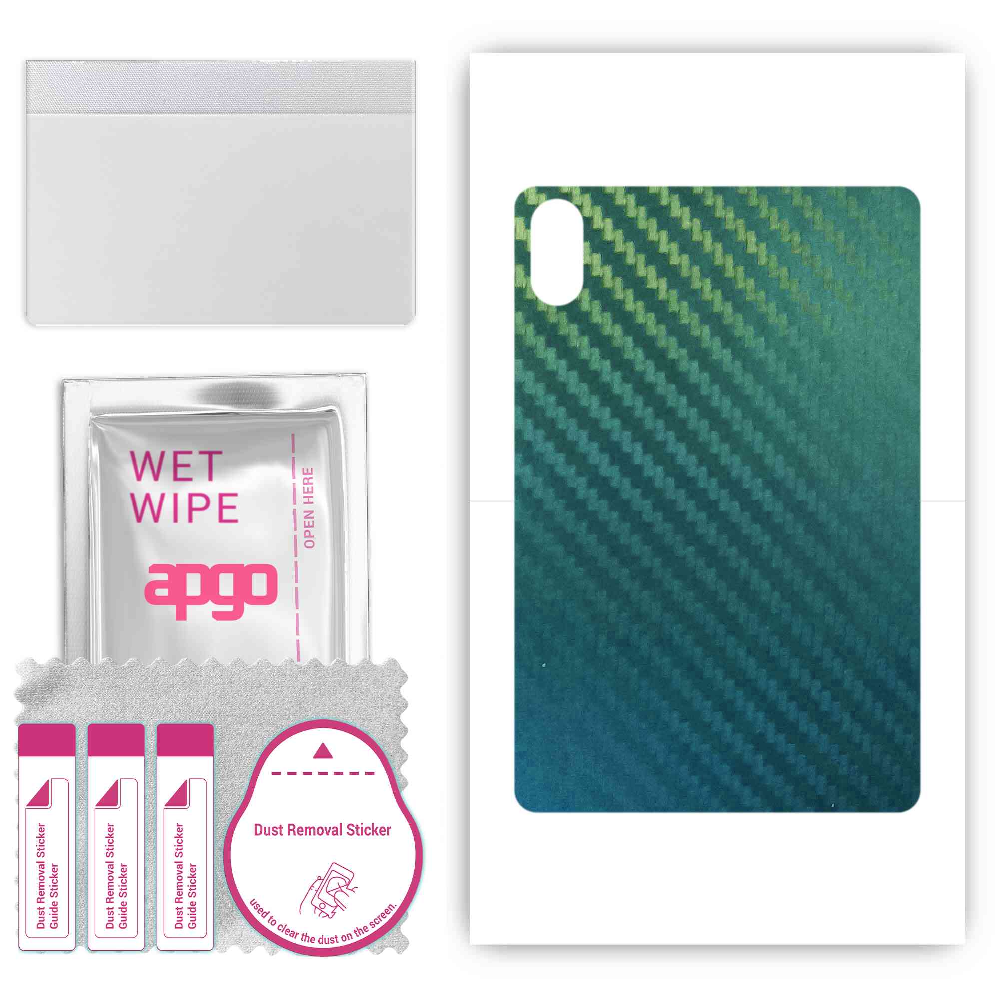 

apgo Protective Skin Sticker for the back compatible with Honor Pad V7 Pro, Wrap Film, Foil, Vinyl - Pattern Carbon Chameleon CAKA1