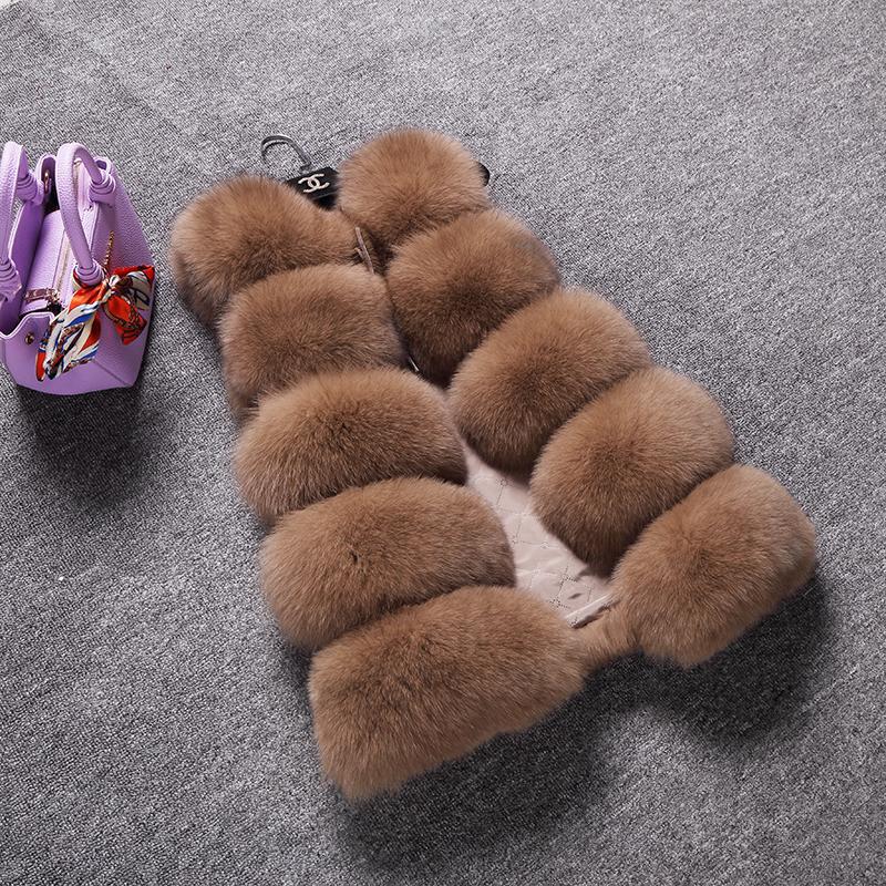 Autumn and winter new thickened warm imitation fox fur vest, women's medium and long casual fur jacket