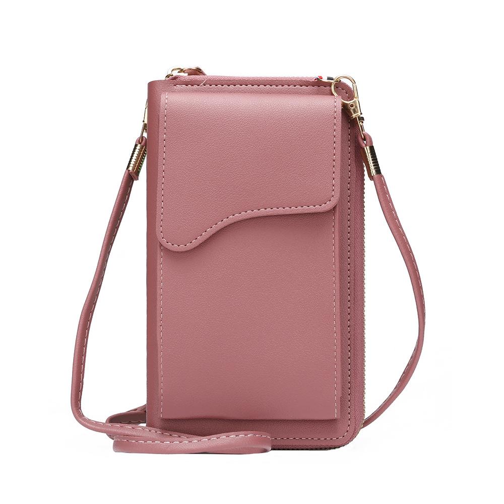 Korean Style Women's Crossbody Mini Phone Bag with Buckle