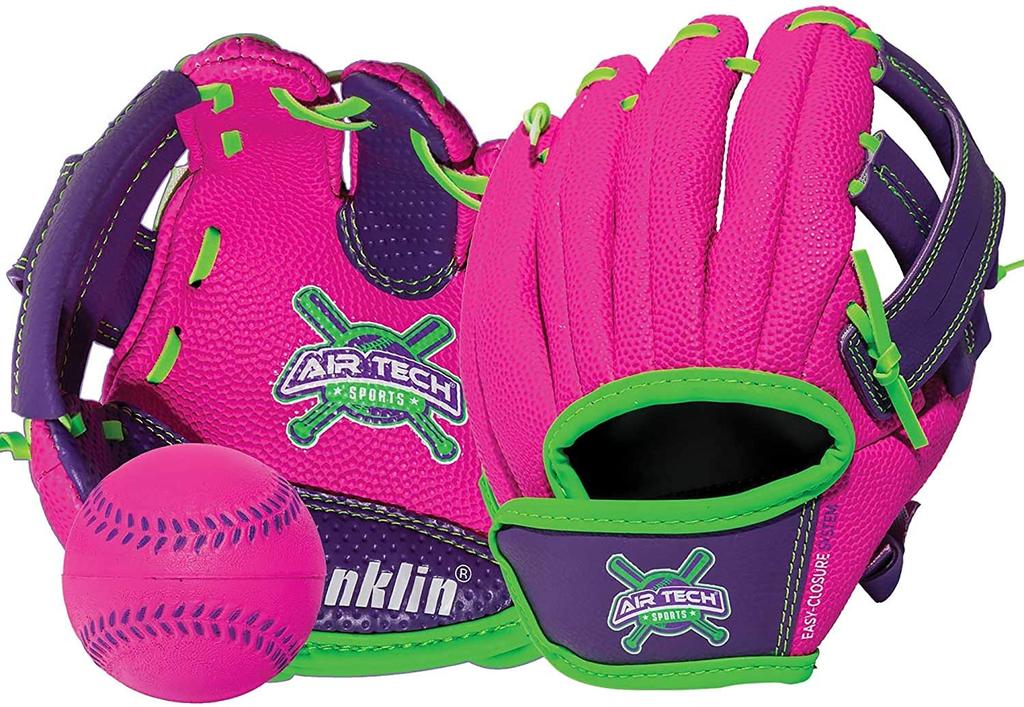 Franklin Sports Air Tech Baseball Glove Ball 22cm Imported from Kids' & Set, Right-Handed Throw, [Officially Japan]