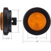 10Pcs 2 Inch Round LED Side Marker Clearance Lights For Trailers, 5 Amber And 5 Red Sealed 2 Round LED Trailer Marker Lights 4 LEDs W/Rubber Grommet