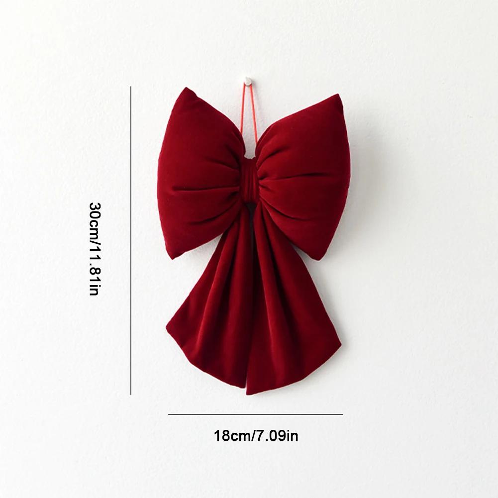 New Year Bow Decoration Christmas Ornament Hanging Bow Pendants Xmas Tree Christmas Tree Decorations