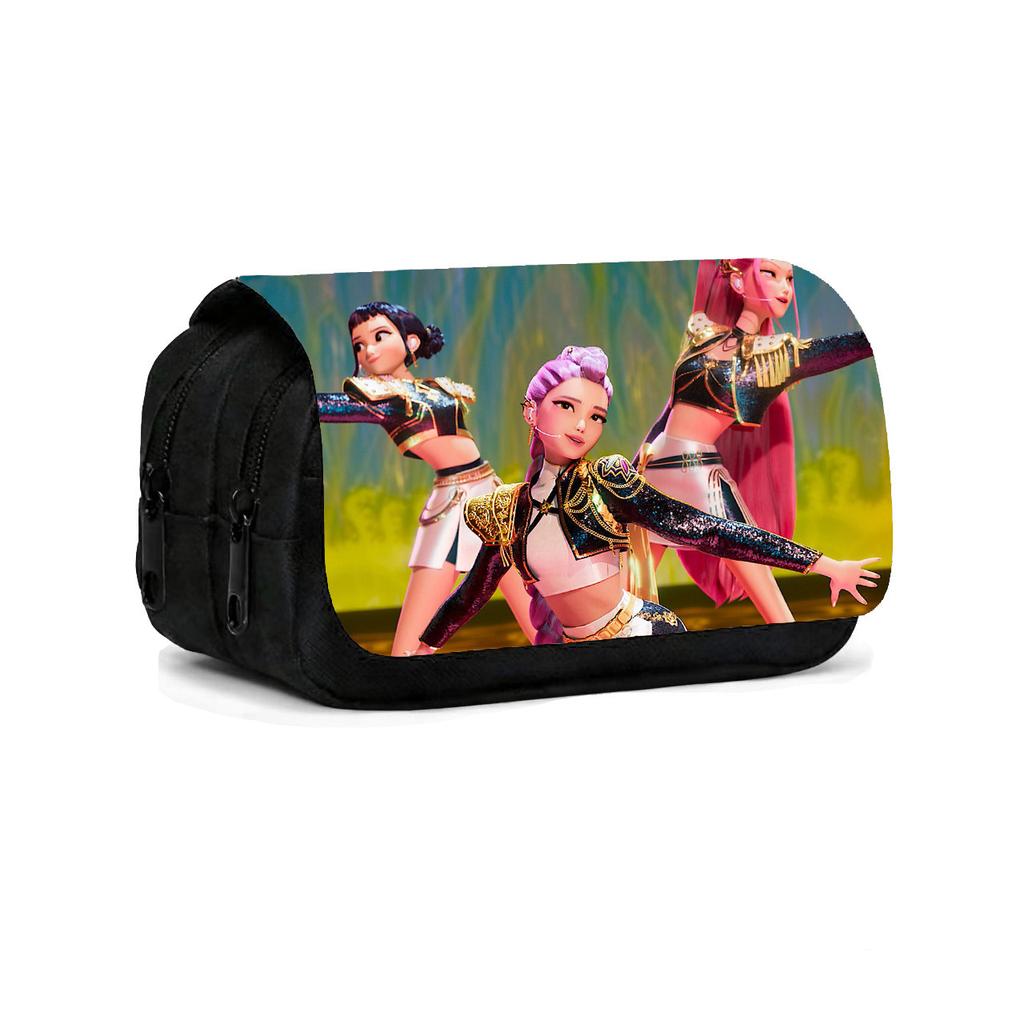 K-Pop Witch Hunters Children'S Double Flip Pencil Case Student Large Capacity Pencil Case Double Pencil Case