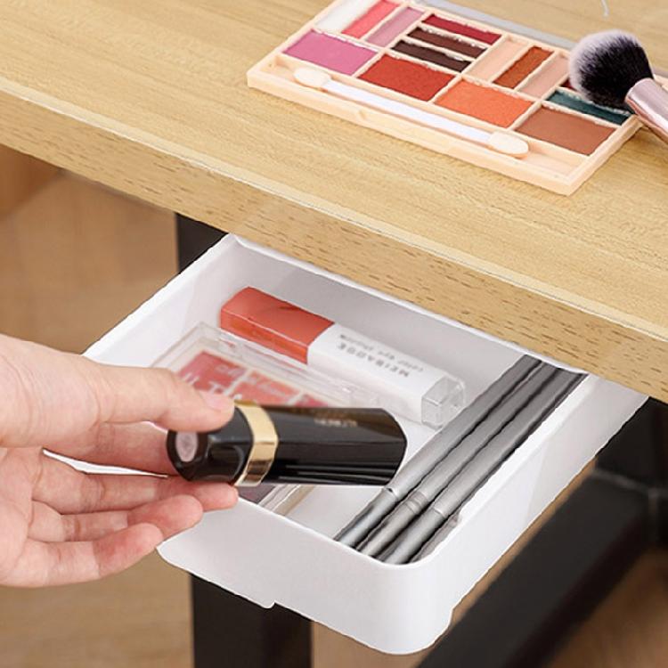 Under Desk Drawer Storage Organizer Multifunctional Large Capacity Storage Box Strong Adhesive Table Shelf