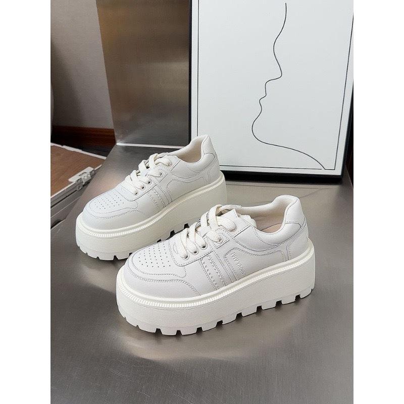 Retro Muffin Platform Shoes Women's 2025 Korean Version of the New Versatile Color Matching Height Increase Small Casual Sports Shoes