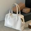 New Large-capacity Handbag, Commuter Women's High-end Tote Bag, Zipper, Simple Soft Leather Handbag.