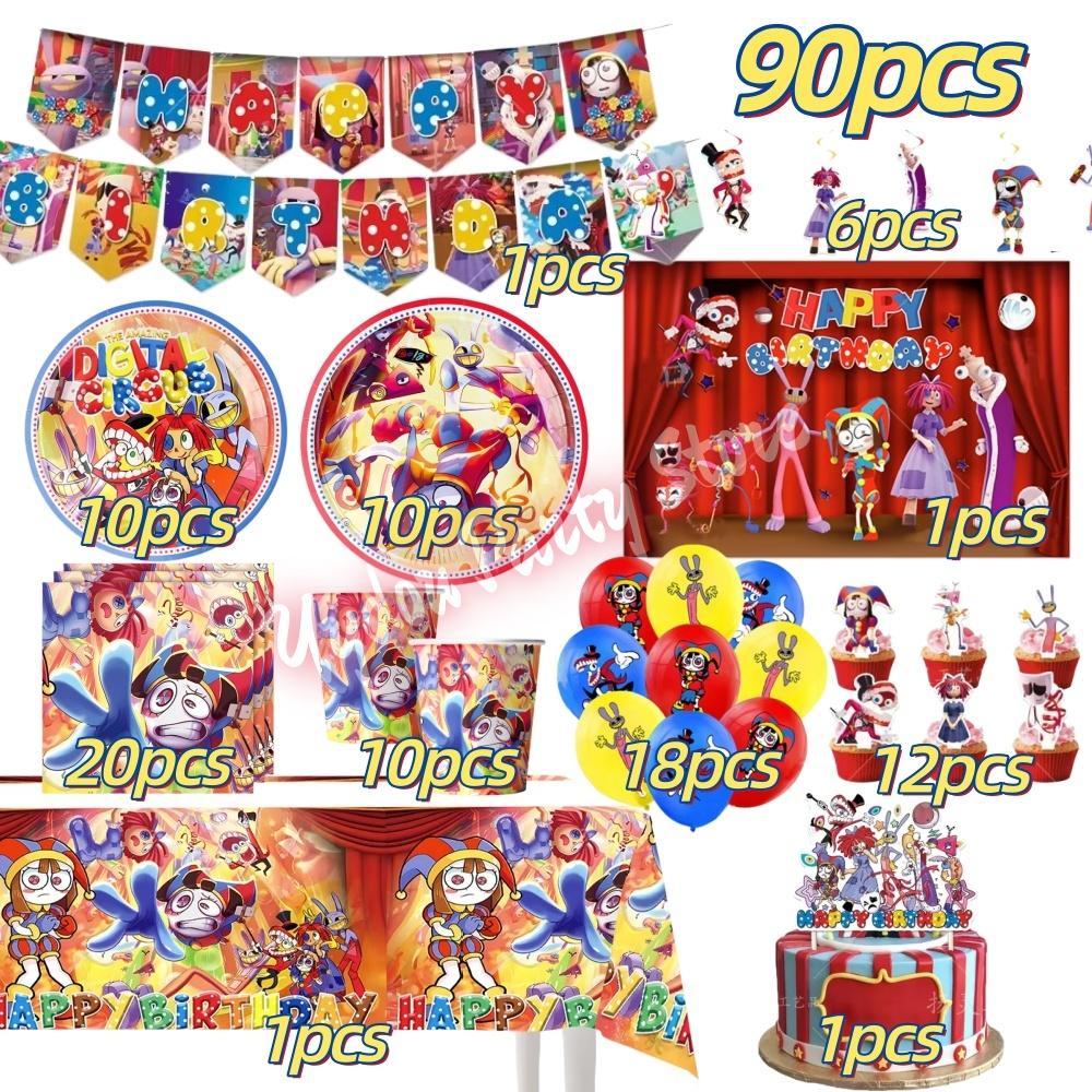 Incredibili Decorazioni per Festa di Compleanno Digitalizzate Stoviglie da Circo Tazza Piatto Tovaglioli per Bambini Photo Booth Forniture per Festa Baby Shower
