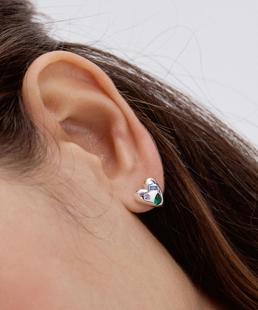 Tatiana Vary Cubic Chips Heart Earring Ec1924