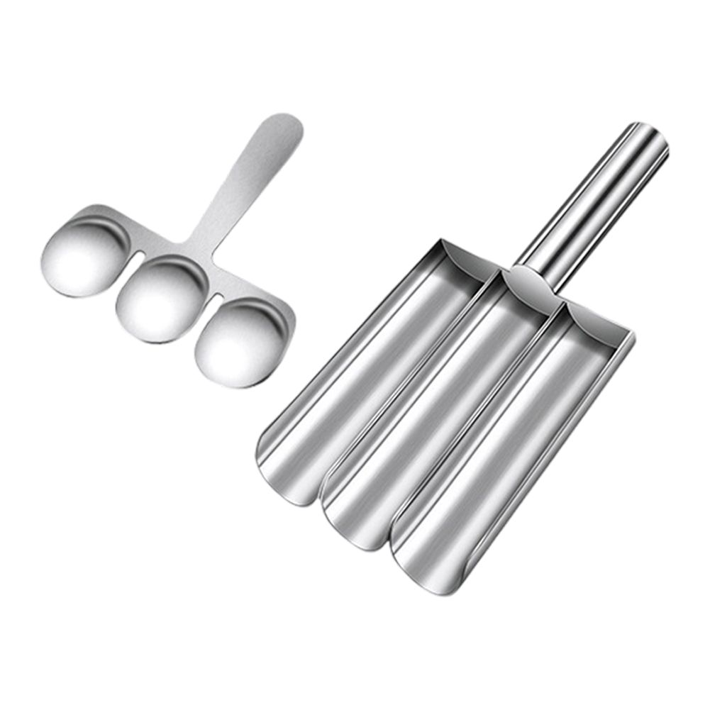1PC Meatball Maker With Scraper Spoon,Stainless Steel Ball Maker Tool For Beef,Chicken Kitchen Cooking Tools 1/2/3Compartment