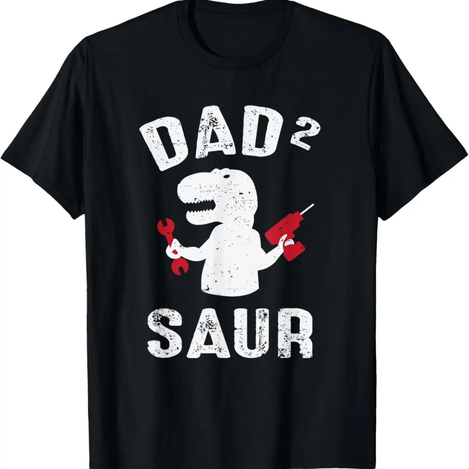 

Dad2 Saurus Funny T-Rex T-Shirt S