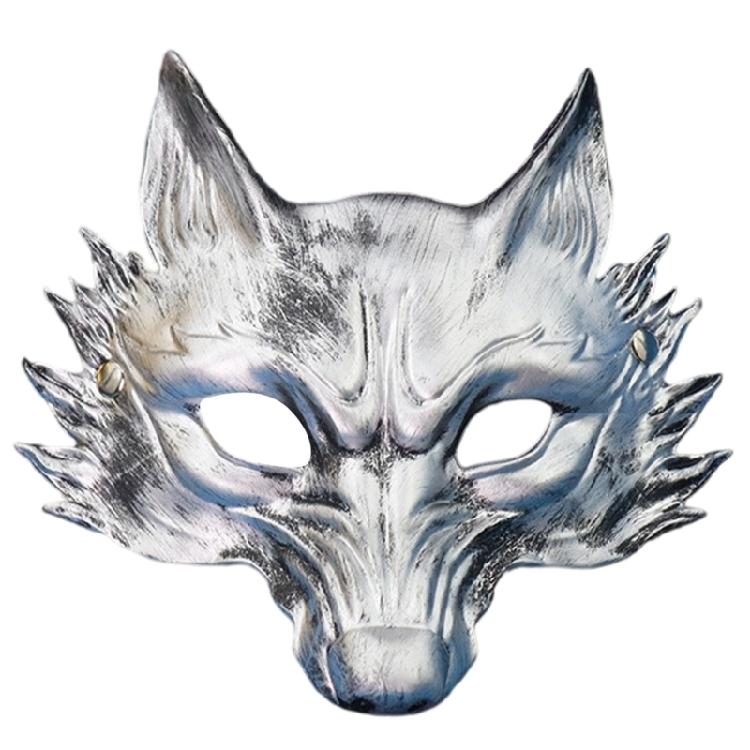 

Breathable Half Face Party Mask For Men Reusable PU Design Masquerades Ball Halloween Costume срібний