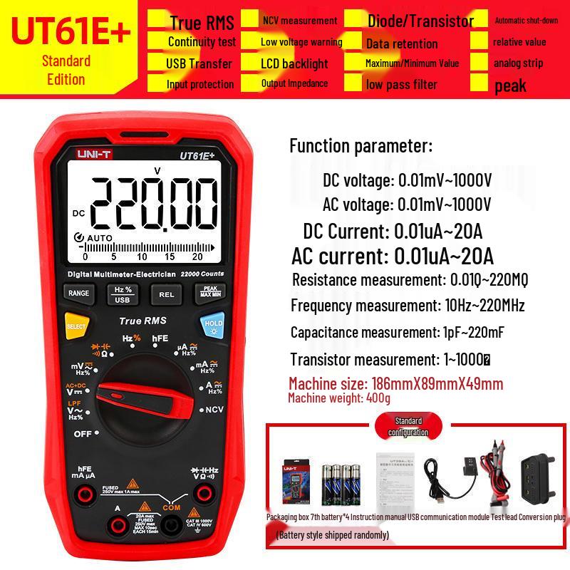 Uni-T UT61 Series Burn-Proof Bluetooth Multimeter for Professional Use