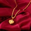 Heart Pikun Flower 24K Gold Plated Earrings or Necklace Pendant Jewelry Women Gifts for Her