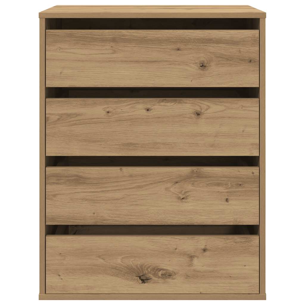 Vidaxl Komoda, Dąb Artisan, 60X41X76 Cm, Materiał Drewnopochodny