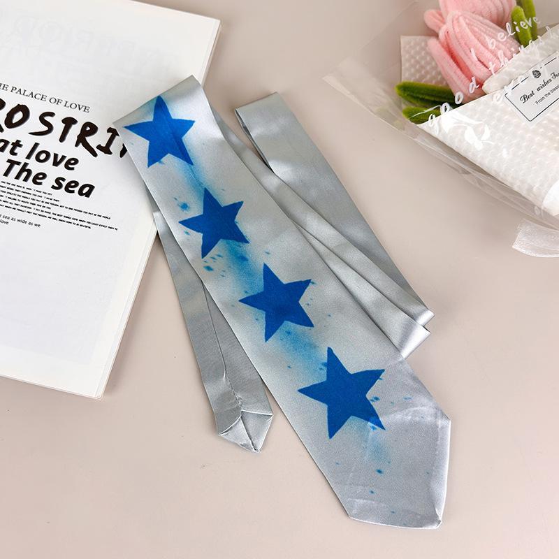 Casual Y2K Star Tie Fashionable Y2K Retro Pentagram Tie Sweet Hand Tied Multi-Functional Belt Necktie Suit Accessories