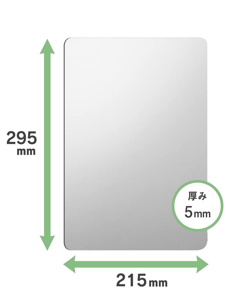 Topre Corporation Bathroom Magnetic x 5mm Resin Made in Anshin Plus 1 Piece Mirror, Anti-Fogging, Type, 29.5cm 21.5cm, Thick, Unbreakable, Mirror,