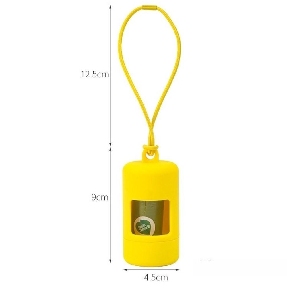with Rope Dog Poop Bag Case Solid Color Pet Garbage Holder  Cleaning Supplies