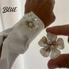 Photo Shoot Accessories Flower Cufflinks Faux Pearl Rhinestone Button Covers